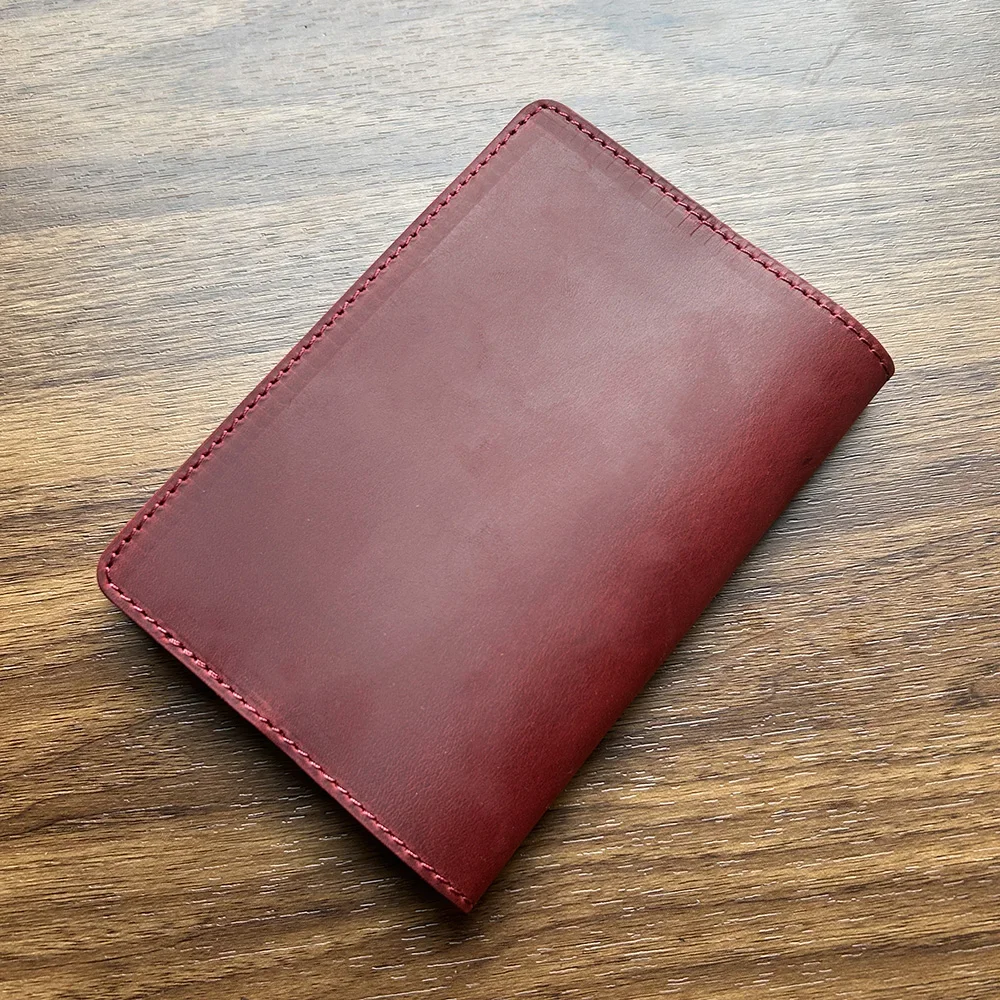Genuine Leather old style British Passport Cover UK Passport Holder Travel Wallet Men Retro Cover on The Passport thumbnail 3