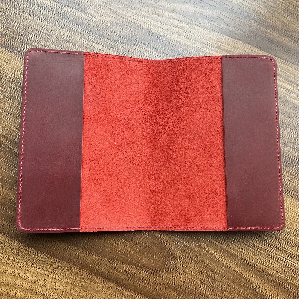 Genuine Leather old style British Passport Cover UK Passport Holder Travel Wallet Men Retro Cover on The Passport thumbnail 2