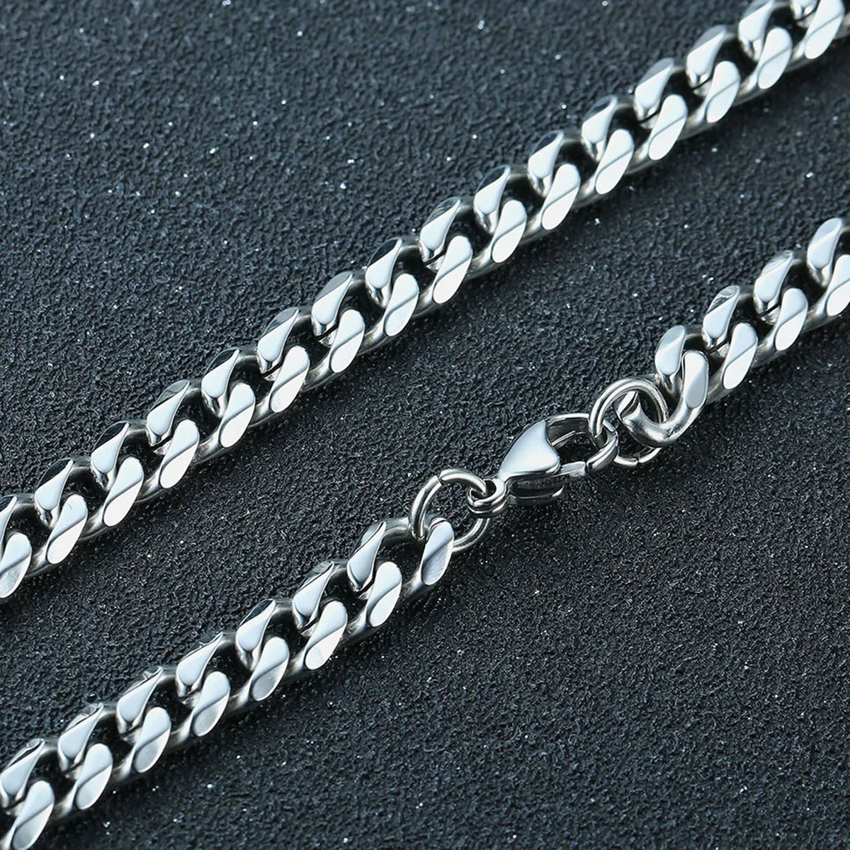 Vnox Cuban Chain Necklace for Men Women,Basic Punk Stainless Steel Curb Link Chain Chokers,Vintage Gold Color Solid Metal Collar thumbnail 5