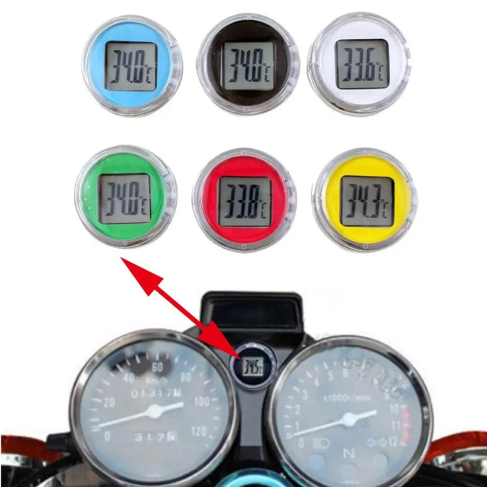1 Pcs Waterproof Stick-On Mini Motorcycle Digital Thermometer Celsius Mount Motorbike Digital Thermometer Motorcycle Accessories thumbnail 2