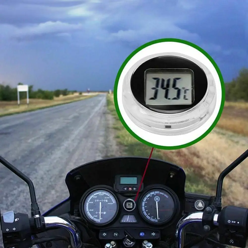 1 Pcs Waterproof Stick-On Mini Motorcycle Digital Thermometer Celsius Mount Motorbike Digital Thermometer Motorcycle Accessories thumbnail 3