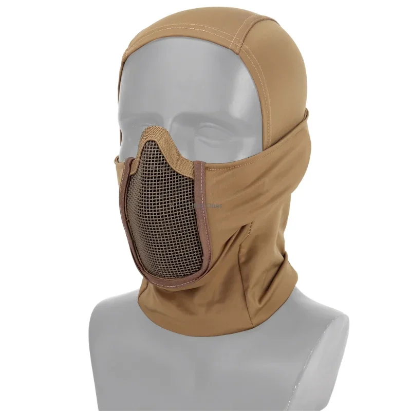 Tactical Full Face Steel Mesh Mask Hunting Airsoft Paintball Mask Headgear CS Game Motorcycle Shooting Cycling Protective Masks thumbnail 5