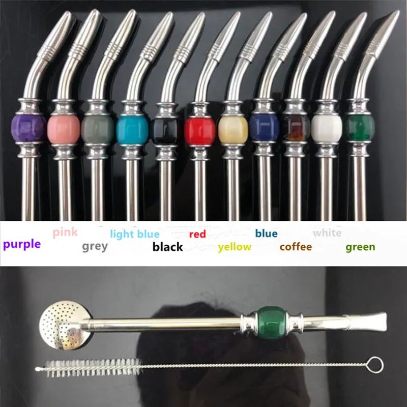 Stainless Steel Drinking Straw Spoon Tea Filter Yerba Mate Tea Straws Bombilla Gourd Reusable Coffee Tea Tools Washable Tea Tool thumbnail 2