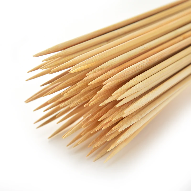 30/50PCS Disposable Wooden Grill Grilling Bbq Tools Outdoor Cooking BBQ Sticks Bamboo Skewers Barbecue Tools Fruit Sticks thumbnail 4