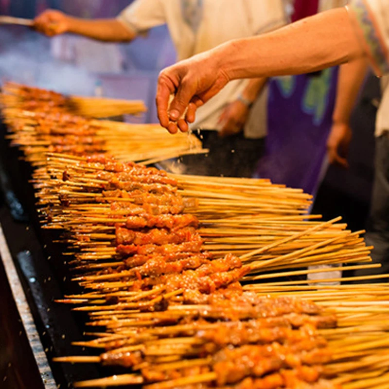30/50PCS Disposable Wooden Grill Grilling Bbq Tools Outdoor Cooking BBQ Sticks Bamboo Skewers Barbecue Tools Fruit Sticks thumbnail 6