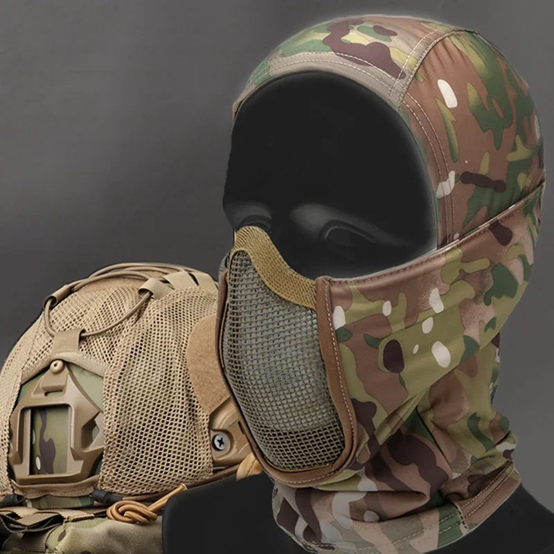 Tactical Airsoft Mask Outdoor Shooting Headgear Mask Paintballs Cycling Riding Bicycle Hiking Lightweight Cs Masks thumbnail 3