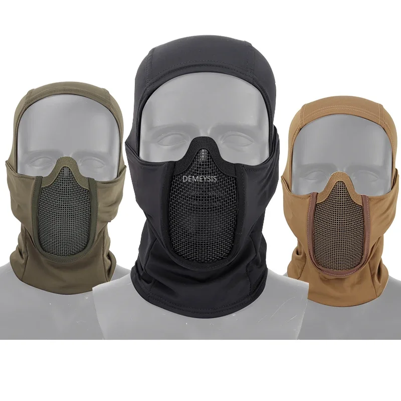 Tactical Airsoft Mask Outdoor Shooting Headgear Mask Paintballs Cycling Riding Bicycle Hiking Lightweight Cs Masks
