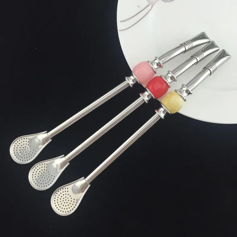 Washable Drinking Straw Spoon Tea Filter Yerba Mate With Cleaning Brush Tea Straws Bombilla Gourd Reusable Coffee Tea Tools thumbnail 6