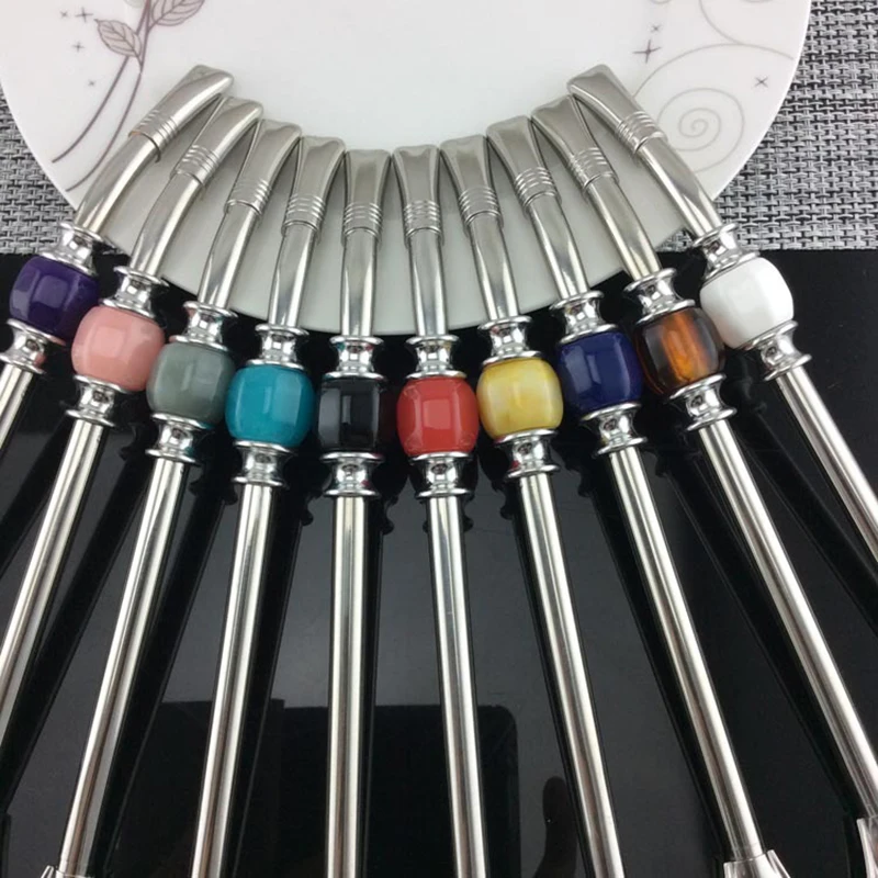 Washable Drinking Straw Spoon Tea Filter Yerba Mate With Cleaning Brush Tea Straws Bombilla Gourd Reusable Coffee Tea Tools thumbnail 3