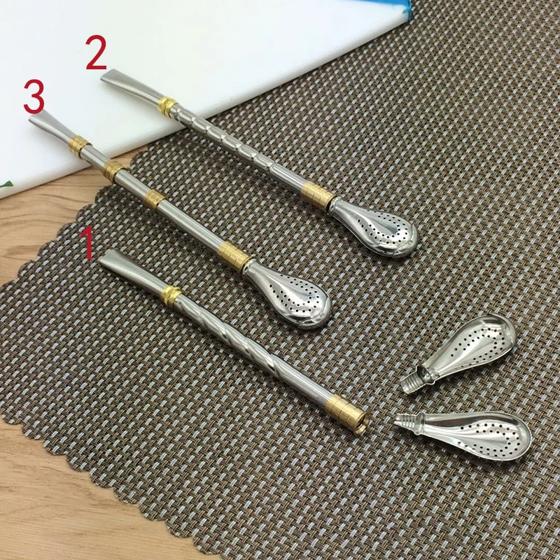Tea Filter Yerba Mate Stainless Steel Tea Straws Bombilla Gourd Reusable Tea Tools Drinking Straw Spoon Washable Coffee Tea Tool thumbnail 5