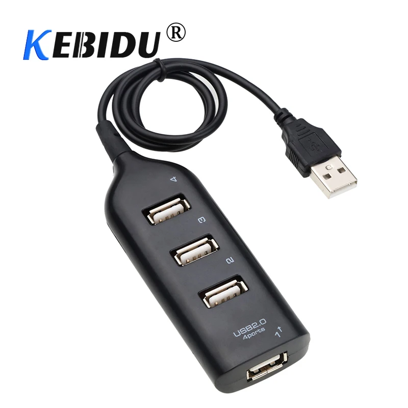 Car Cigarette Lighter Splitter USB 2.0 Hight Speed 4 Port USB Hub Socket Splitter Adapter For PC Computer Office Home Phone Auto