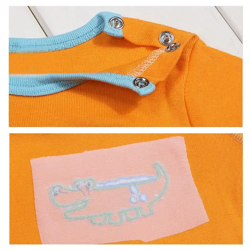 [5Pcs/lot Random Color]Cotton Baby Boy t-shirt Casual Baby Boy Shorts Sleeve Tops Summer Newborn T shirt 3-24 Months thumbnail 4