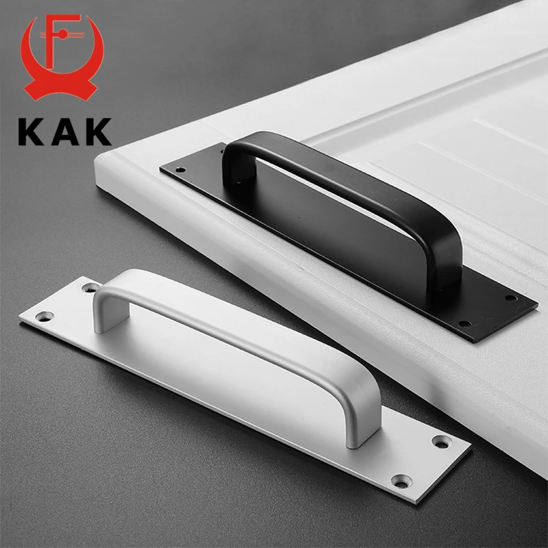 KAK Fashion Black Cabinet Handles Aluminum Alloy Kitchen Door Handles Cupboard Pulls Drawer Knobs Furniture Room Door Hardware thumbnail 2