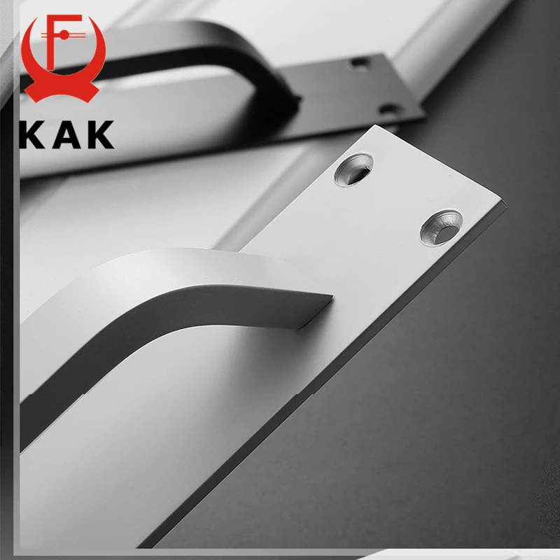KAK Fashion Black Cabinet Handles Aluminum Alloy Kitchen Door Handles Cupboard Pulls Drawer Knobs Furniture Room Door Hardware thumbnail 5