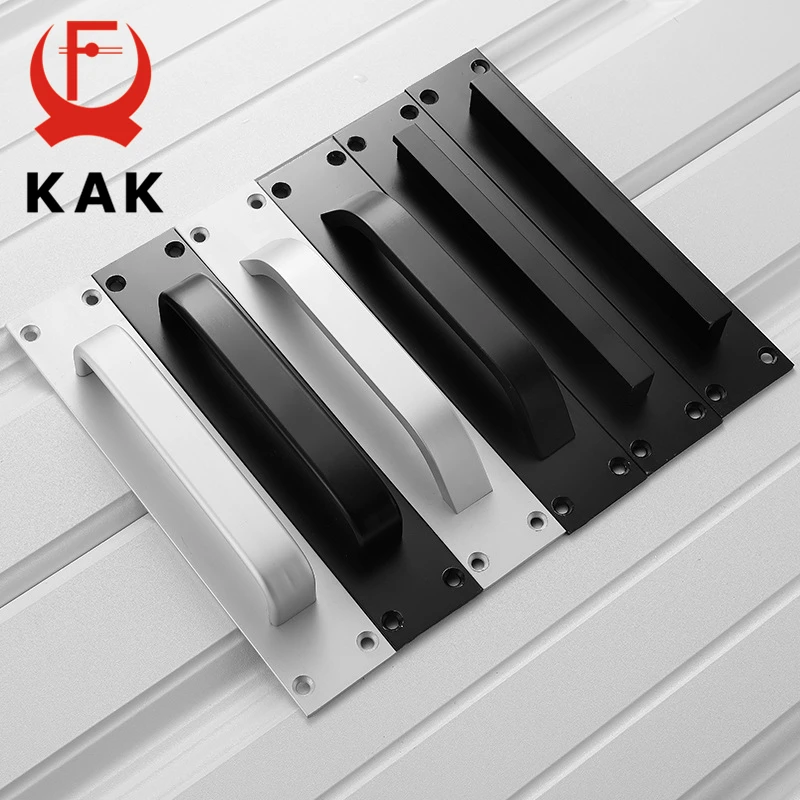 KAK Fashion Black Cabinet Handles Aluminum Alloy Kitchen Door Handles Cupboard Pulls Drawer Knobs Furniture Room Door Hardware thumbnail 6