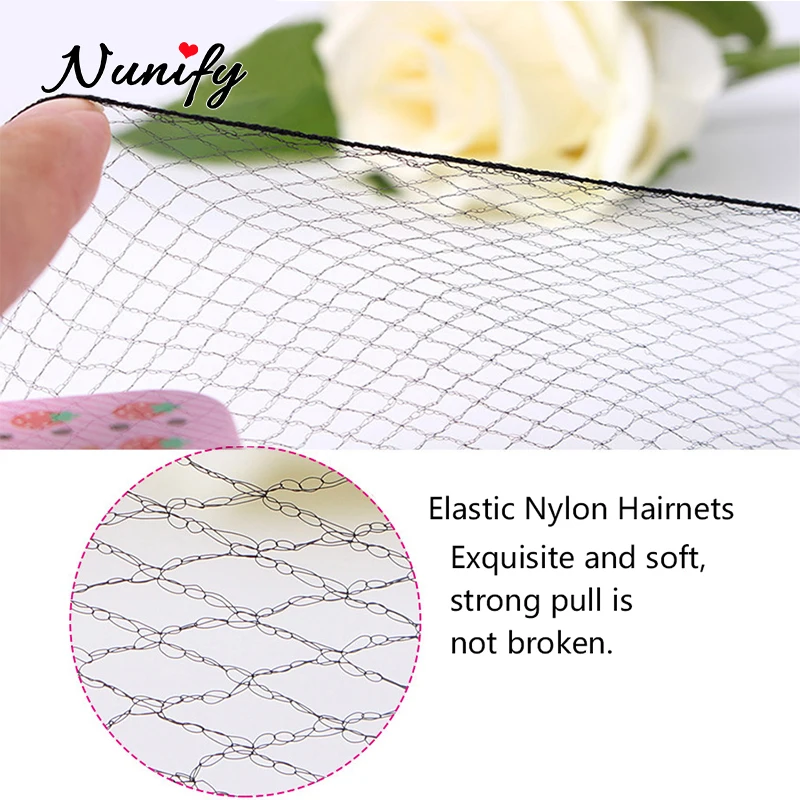 Nunify 5Mm Nylon Hair Nets Invisible Disposable Hair Net Ballet Dance Snoods Net Bun Hair Nets Invisible Elastic Edge Mesh Hair thumbnail 4