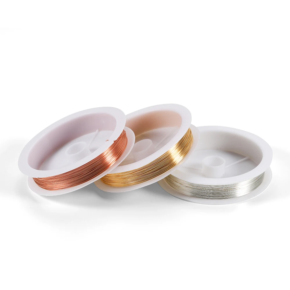 1Roll Gold Color Copper Wire 0.2/0.3/0.4/0.5/0.6/0.7/0.8/1.0mm Beading Cord DIY for Jewelry Making Accessories Wholesale thumbnail 4