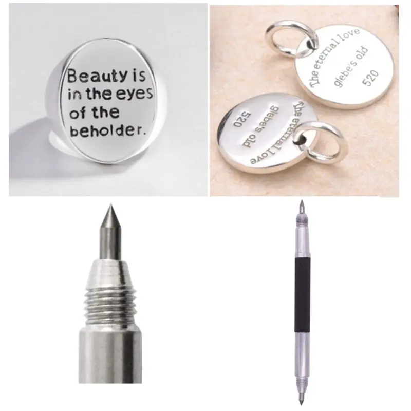 Double-headed Scribe Pens Scribing Engraving Etching Pen DIY Engraver Etcher Tool Kit for Metal Glass Ceramics Jewelry Scriber
