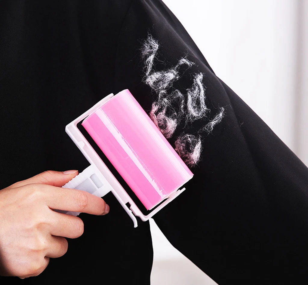 Washable Clothes Hair Sticky Roller Reusable Portable Home Clean Pet Hair Remover Sticky Roller Carpet Bed Sofa Dust Collector thumbnail 3