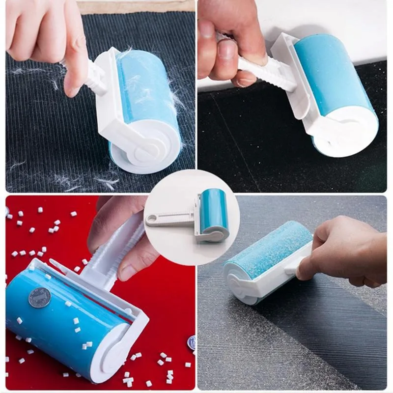 Washable Clothes Hair Sticky Roller Reusable Portable Home Clean Pet Hair Remover Sticky Roller Carpet Bed Sofa Dust Collector thumbnail 6