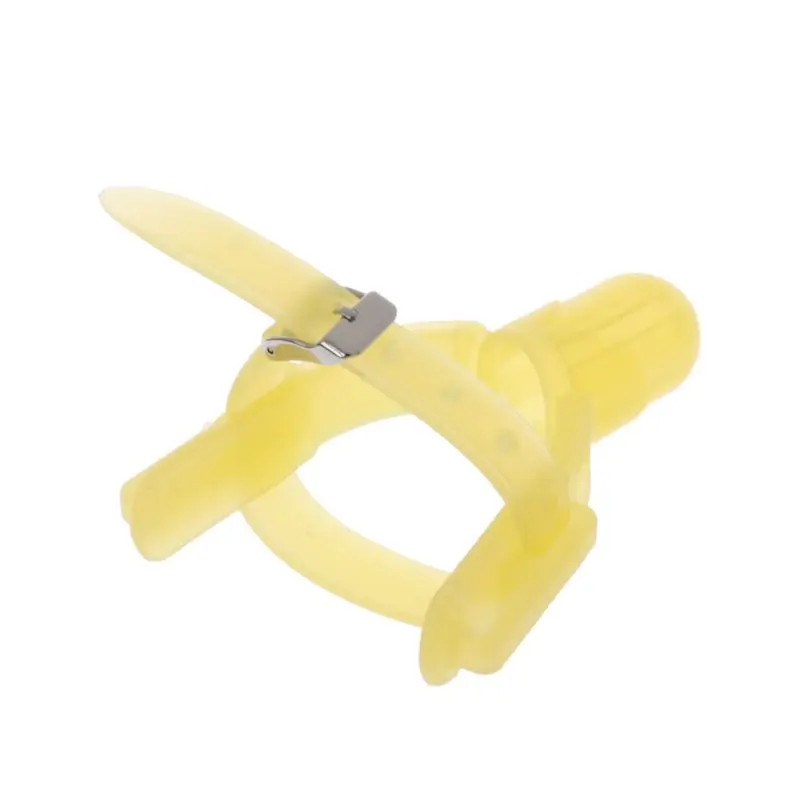 2 Colors Nontoxic Silicone Baby Kids Child Finger Guard Stop Thumb Sucking Wrist Band For Babies Prevent Bite Fingers Toys thumbnail 2