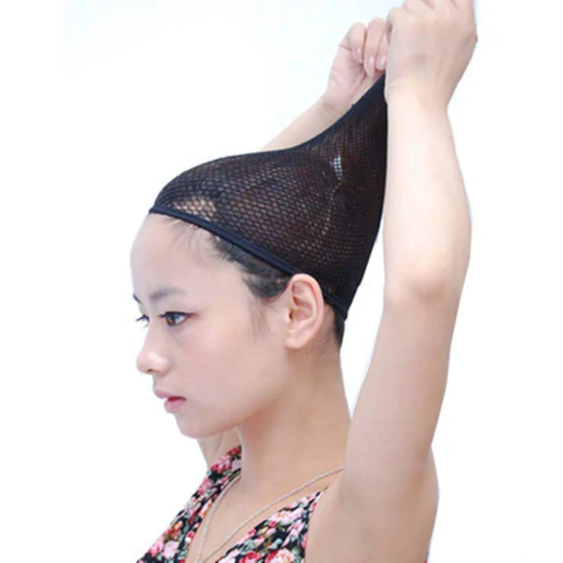 Wholesale Black Snood Nylon Hairnet Materials For Wigs Making Streching Elastics Mesh Cap For Women Wig Liner Accessories thumbnail 6