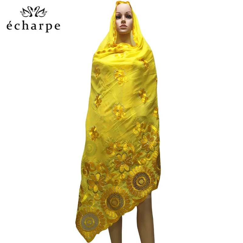 African women hijab scarf,Hollow cotton embroidered scarf,Shawl Comfortable Soft, 210 * 110 cm EC188 thumbnail 3