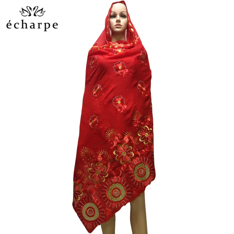 African women hijab scarf,Hollow cotton embroidered scarf,Shawl Comfortable Soft, 210 * 110 cm EC188 thumbnail 4