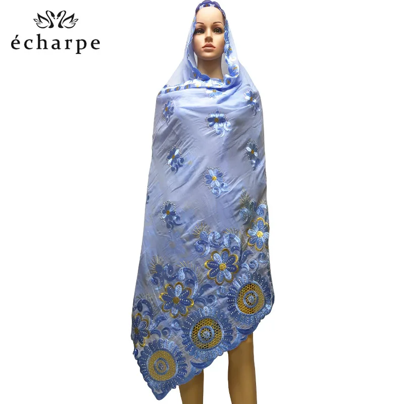 African women hijab scarf,Hollow cotton embroidered scarf,Shawl Comfortable Soft, 210 * 110 cm EC188 thumbnail 6