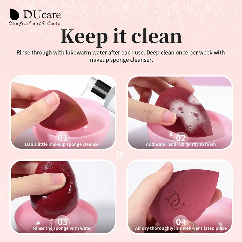 DUcare Water Drop Makeup Sponge Professional Cosmetic Puff For Foundation Concealer BB cream Blending Egg Sponge Makeup Tools thumbnail 6