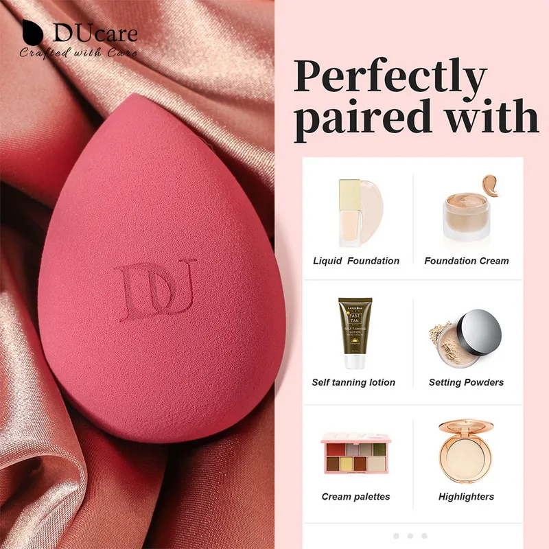 DUcare Water Drop Makeup Sponge Professional Cosmetic Puff For Foundation Concealer BB cream Blending Egg Sponge Makeup Tools thumbnail 5
