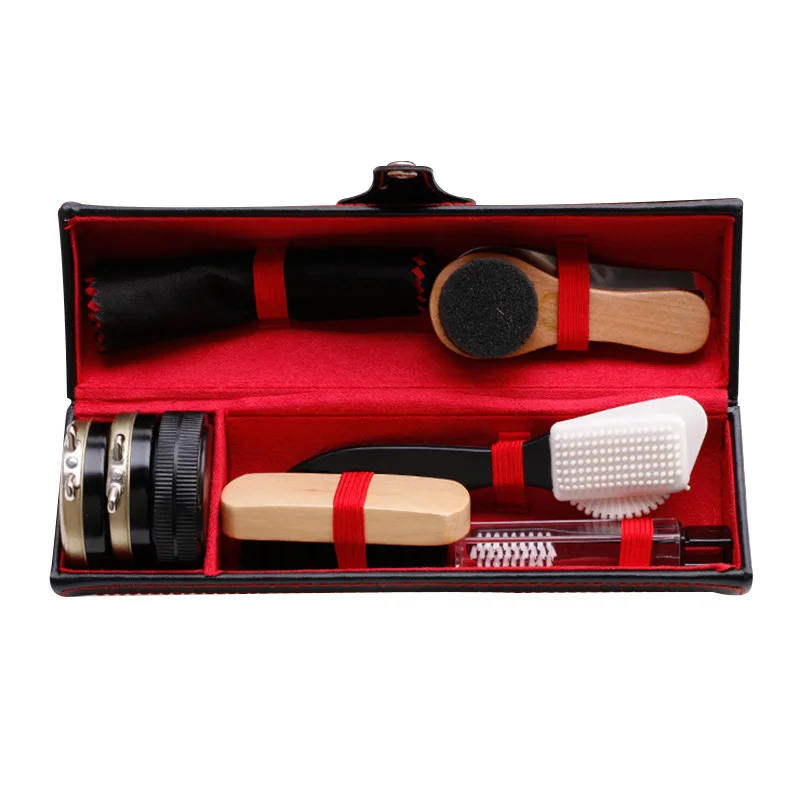 1 Set Leather Shoes Polish Set Brush Cleaning Kit Keep Shiny Clean Tools for Leather Shoes Care Kit Portable For Boots Sneakers thumbnail 5