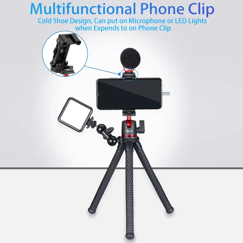 Ulanzi MT-11 Flexible Tripod For Phone DSLR Camera Stand With Remote Control Mini Octopus Legs For iPhone 13 14 Pro Max Holder thumbnail 3