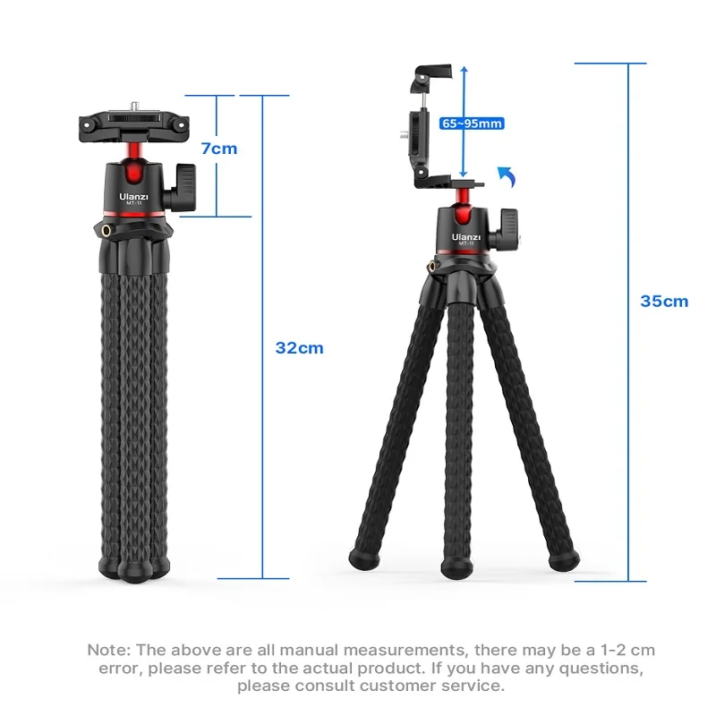 Ulanzi MT-11 Flexible Tripod For Phone DSLR Camera Stand With Remote Control Mini Octopus Legs For iPhone 13 14 Pro Max Holder thumbnail 2