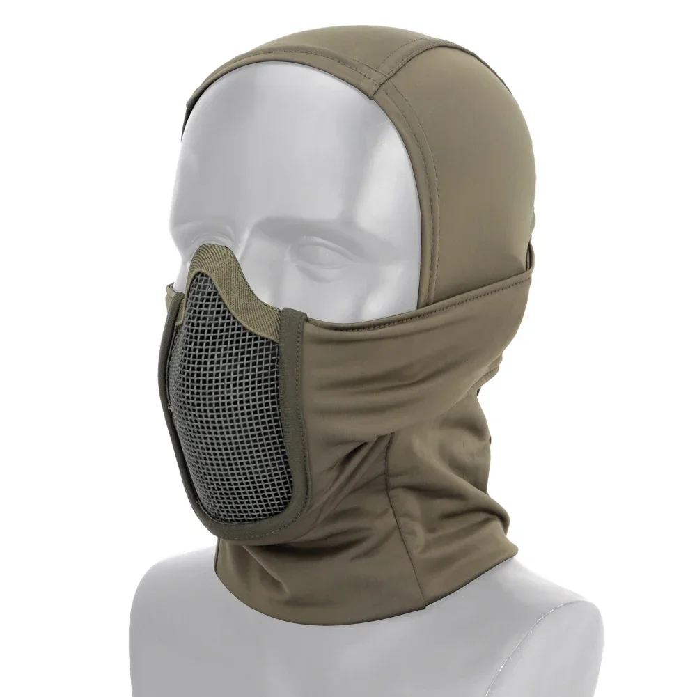 Tactical Full Face Mask Balaclava Cap Motorcycle  Airsoft Paintball Headgear Metal Mesh Hunting Protective Mask thumbnail 4