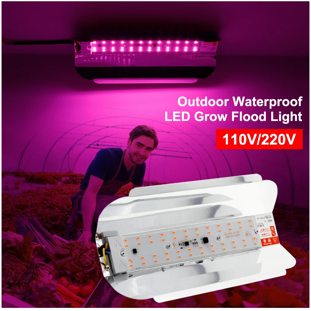 LED Grow Light 50W 100W Full Spectrum Indoor Greenhouse lamp full Grow Lights For Medicinal Plants Flower vegetable seeds thumbnail 6