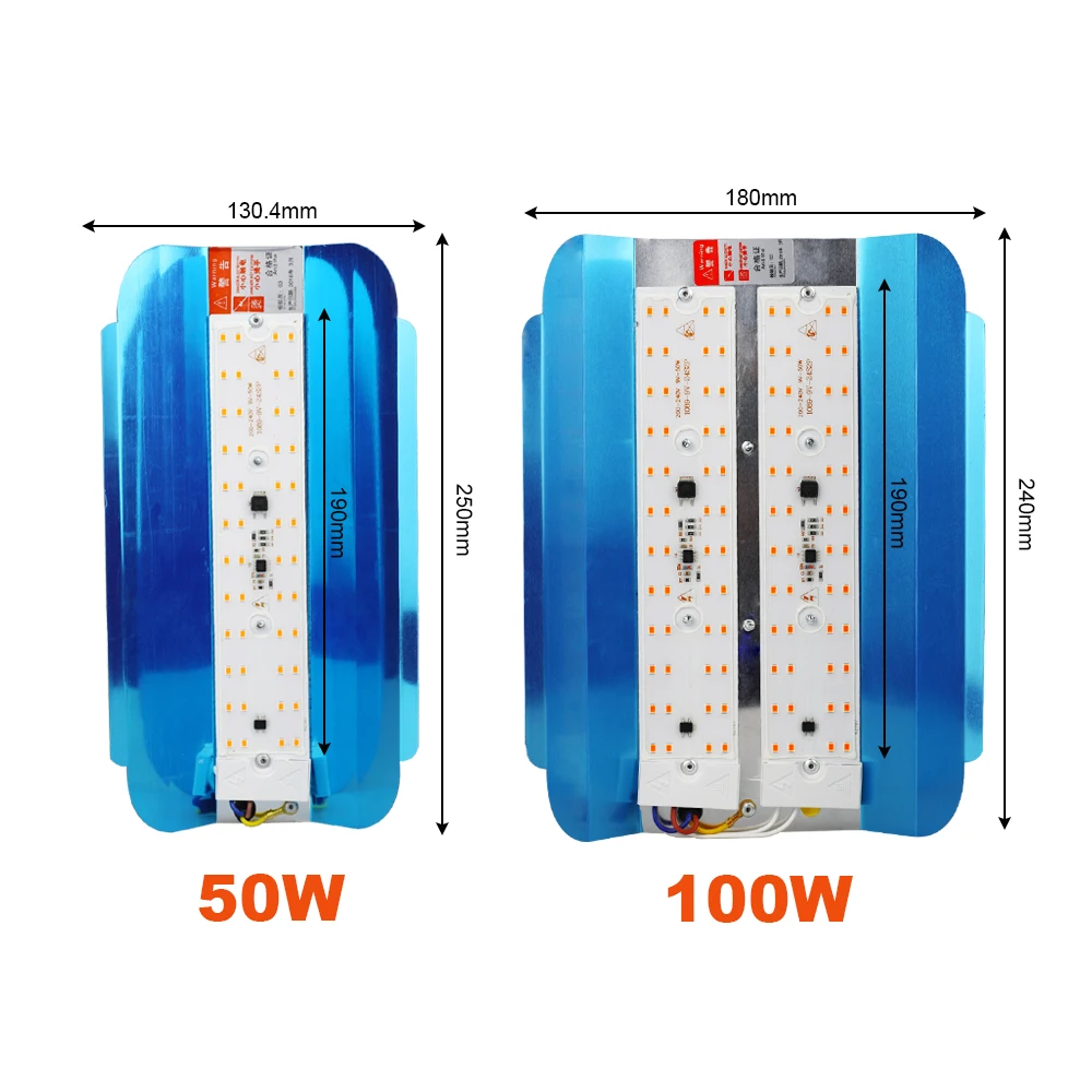 LED Grow Light 50W 100W Full Spectrum Indoor Greenhouse lamp full Grow Lights For Medicinal Plants Flower vegetable seeds thumbnail 4