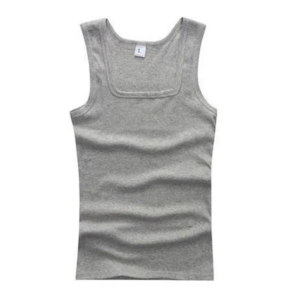 2020 Summer Plus Size Men Clothing Tank Tops Black White Gray Singlets Sleeveless Fitness Men Vest Casual Bodybuilding Vest New thumbnail 3