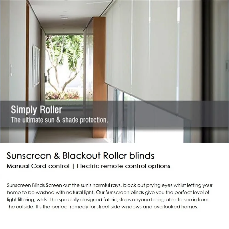 Electric Sunscreen Roller Blinds, Motorized Shades, Motorized Rolling Shades,Solar Curtain,Customize KHY-5%-SC-A2-5-standard thumbnail 2