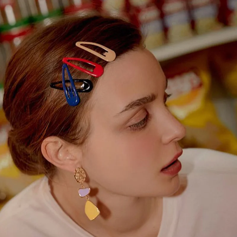 10/20/30/40 New Girls Cute Colorful Waterdrop Shape Hairpins Sweet Hair Clips Kids Barrettes Slid Clip Fashion Hair Accessories thumbnail 2