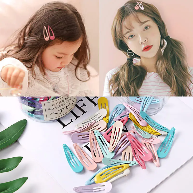 10/20/30/40 New Girls Cute Colorful Waterdrop Shape Hairpins Sweet Hair Clips Kids Barrettes Slid Clip Fashion Hair Accessories thumbnail 5