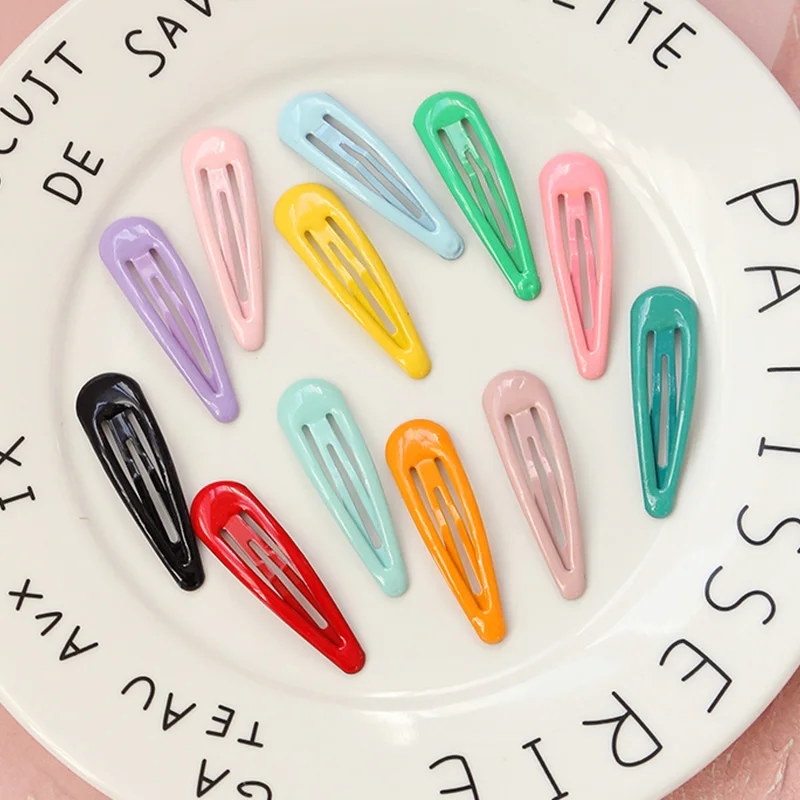 10/20/30/40 New Girls Cute Colorful Waterdrop Shape Hairpins Sweet Hair Clips Kids Barrettes Slid Clip Fashion Hair Accessories thumbnail 4