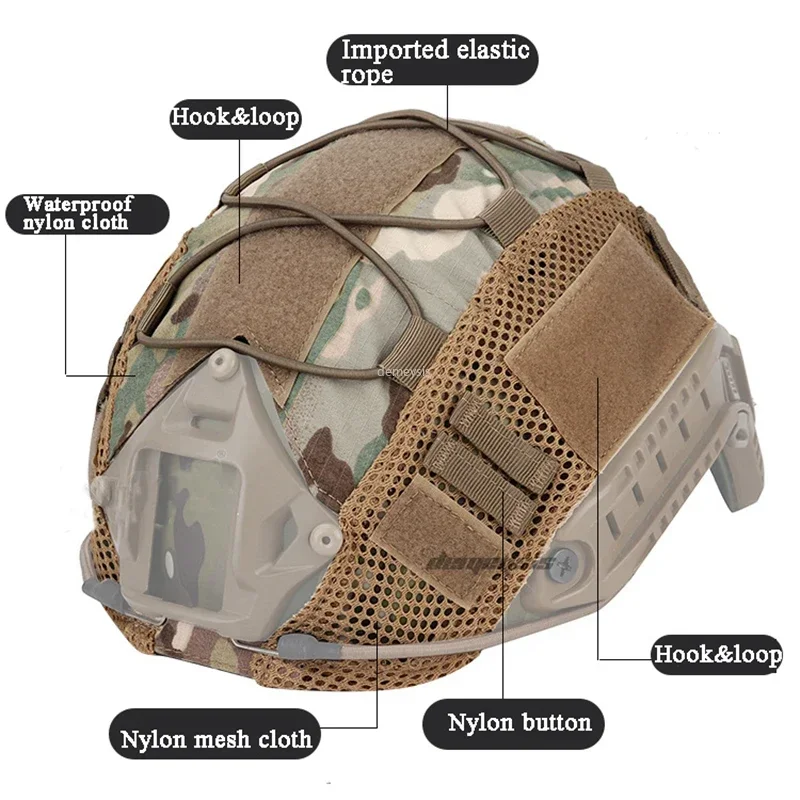 Tactical Helmet Cover for Fast MH PJ BJ Helmet Airsoft Paintball Helmet Cover thumbnail 4