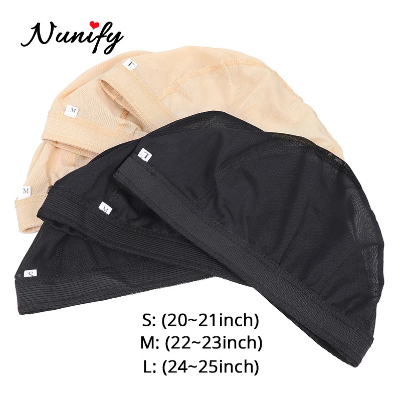 Nunify 6Pcs Mesh Net Glueless Hair Net Wig Liner Cheap Wig Caps For Making Wigs Spandex Net Elastic Dome Wig Cap thumbnail 3