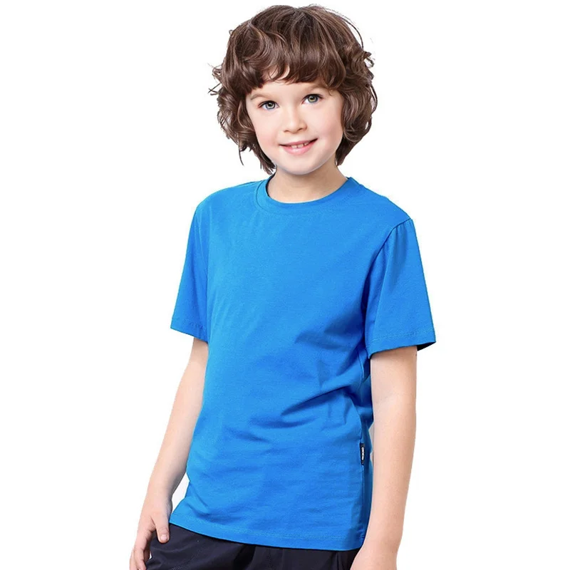 Kids Solid T Shirt Tops for Child Boys Girls Baby Toddler Blank Cotton Clothes White T-shirts Children Summer Tees Short Sleeve thumbnail 4