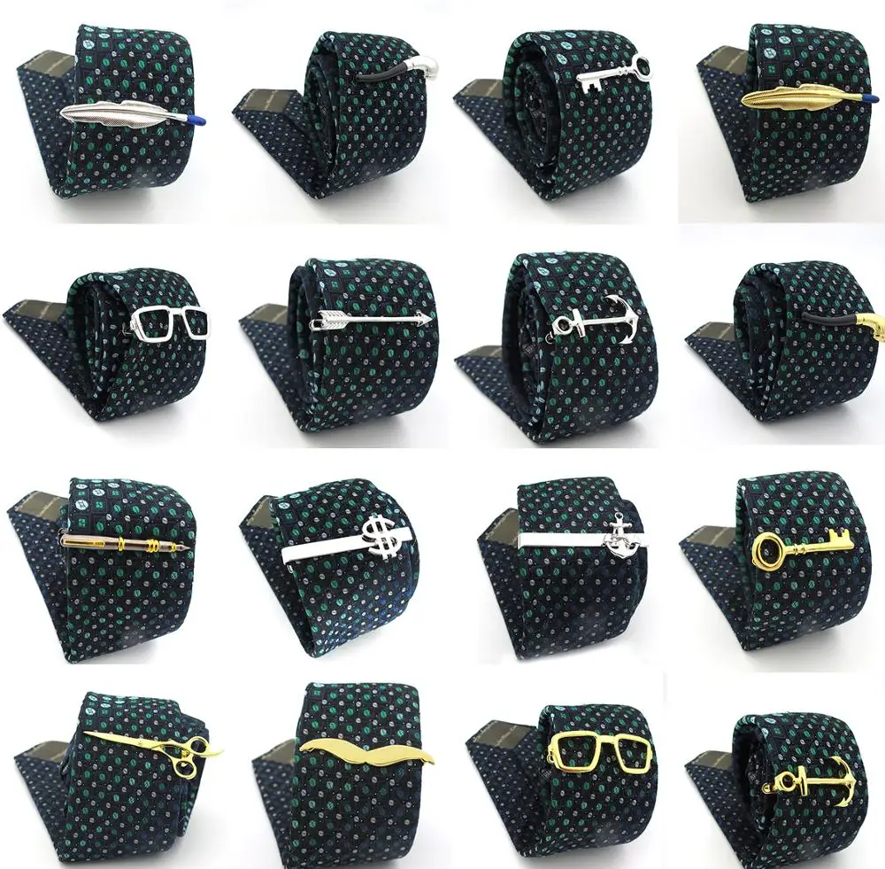 Men's Tie Clips Quality Brass Material Various Superheroes Anchor Design Tie Pins Tie Clasps Wholesale & Retail