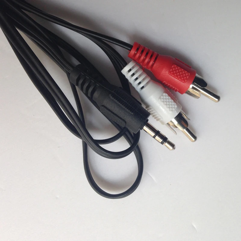 1m 3.5mm Jack Aux to 2 RCA Audio Video Cable Stereo Y Splitter Cable AV Adapter 2RCA Cord Wire For PC DVD TV VCR Speakers Camera thumbnail 4