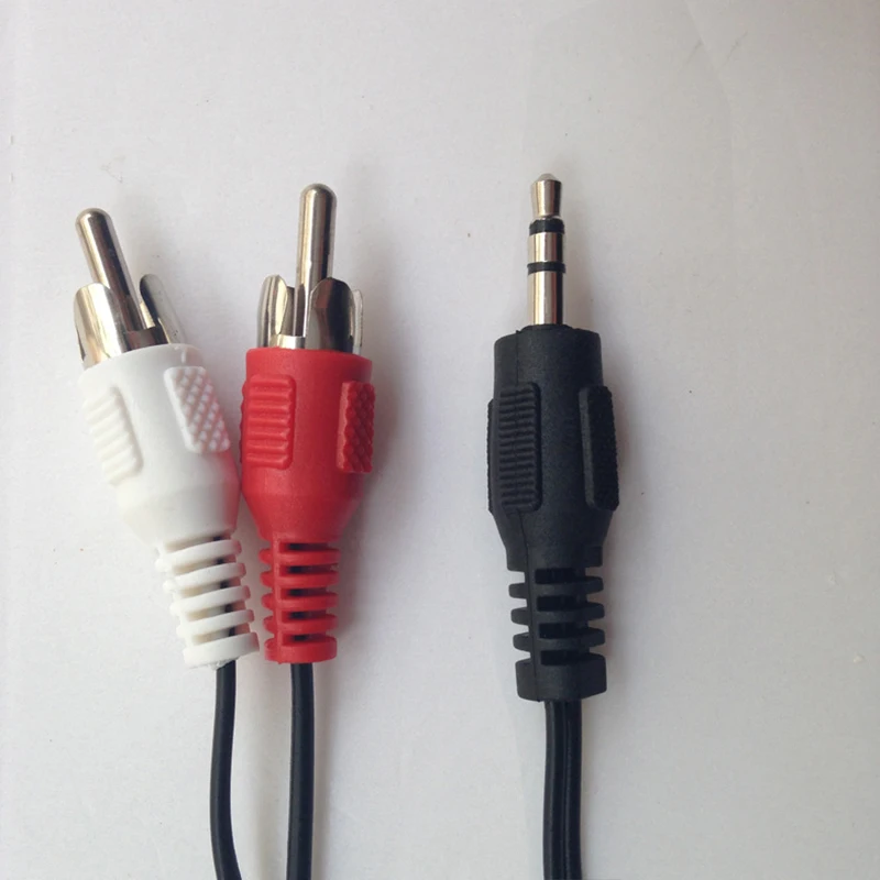 1m 3.5mm Jack Aux to 2 RCA Audio Video Cable Stereo Y Splitter Cable AV Adapter 2RCA Cord Wire For PC DVD TV VCR Speakers Camera thumbnail 6