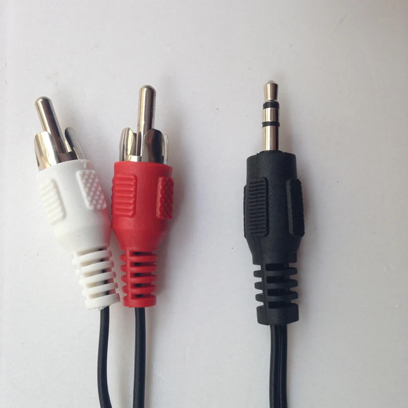 1m 3.5mm Jack Aux to 2 RCA Audio Video Cable Stereo Y Splitter Cable AV Adapter 2RCA Cord Wire For PC DVD TV VCR Speakers Camera thumbnail 5