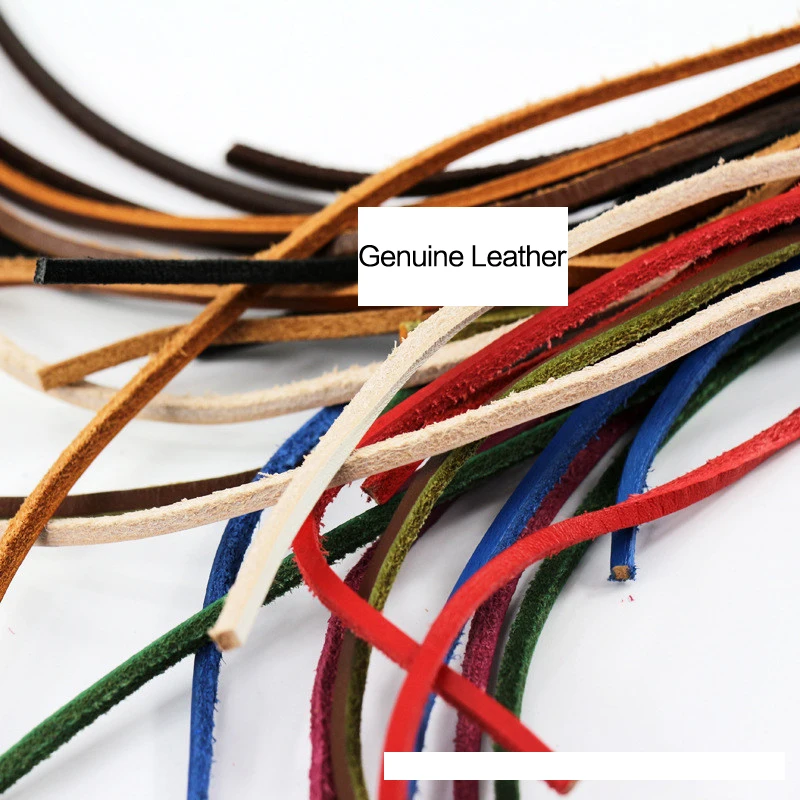 80cm-180cm Genuine Leather shoelaces 1 Pair Of Rawhide Leather Shoelaces Shoestrings Boot Shoe Laces wholesale drop shipping thumbnail 2